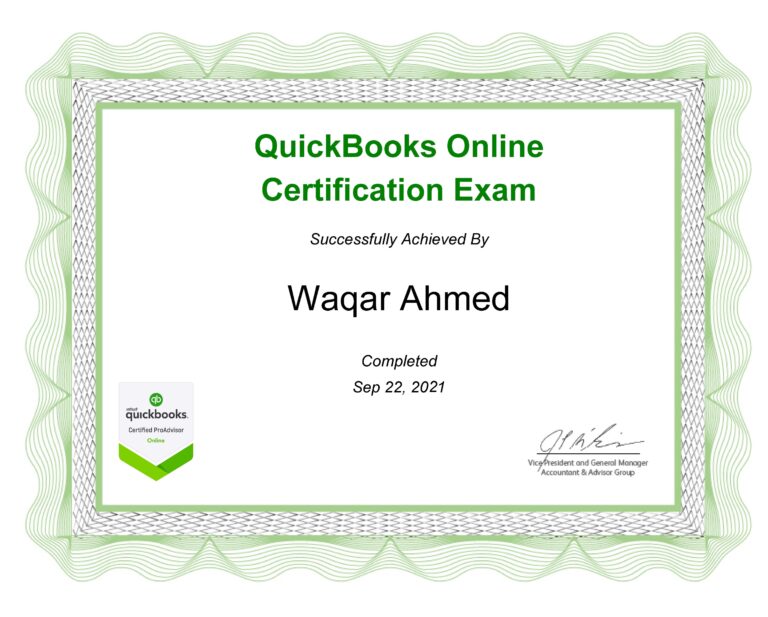 Accounting and Finance Professional Waqar, USA, education and certifications